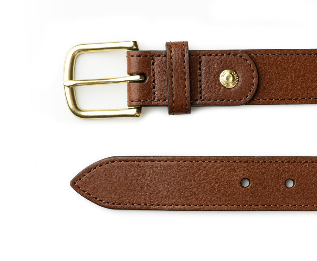 Signature Tab Belt  | Vintage Chestnut Leather