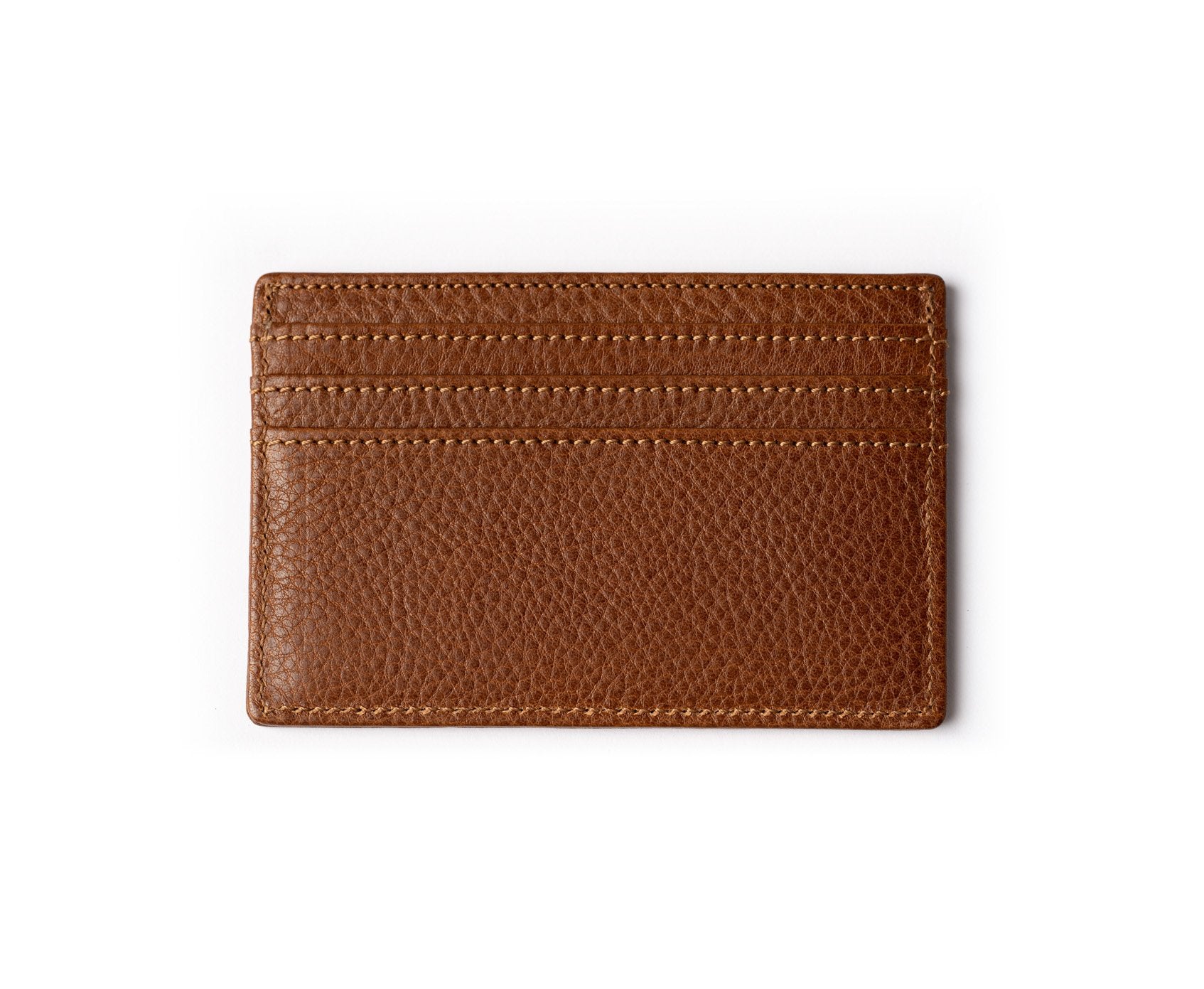 Slim Credit Card Case No. 204  Vintage Chestnut Leather Card Case