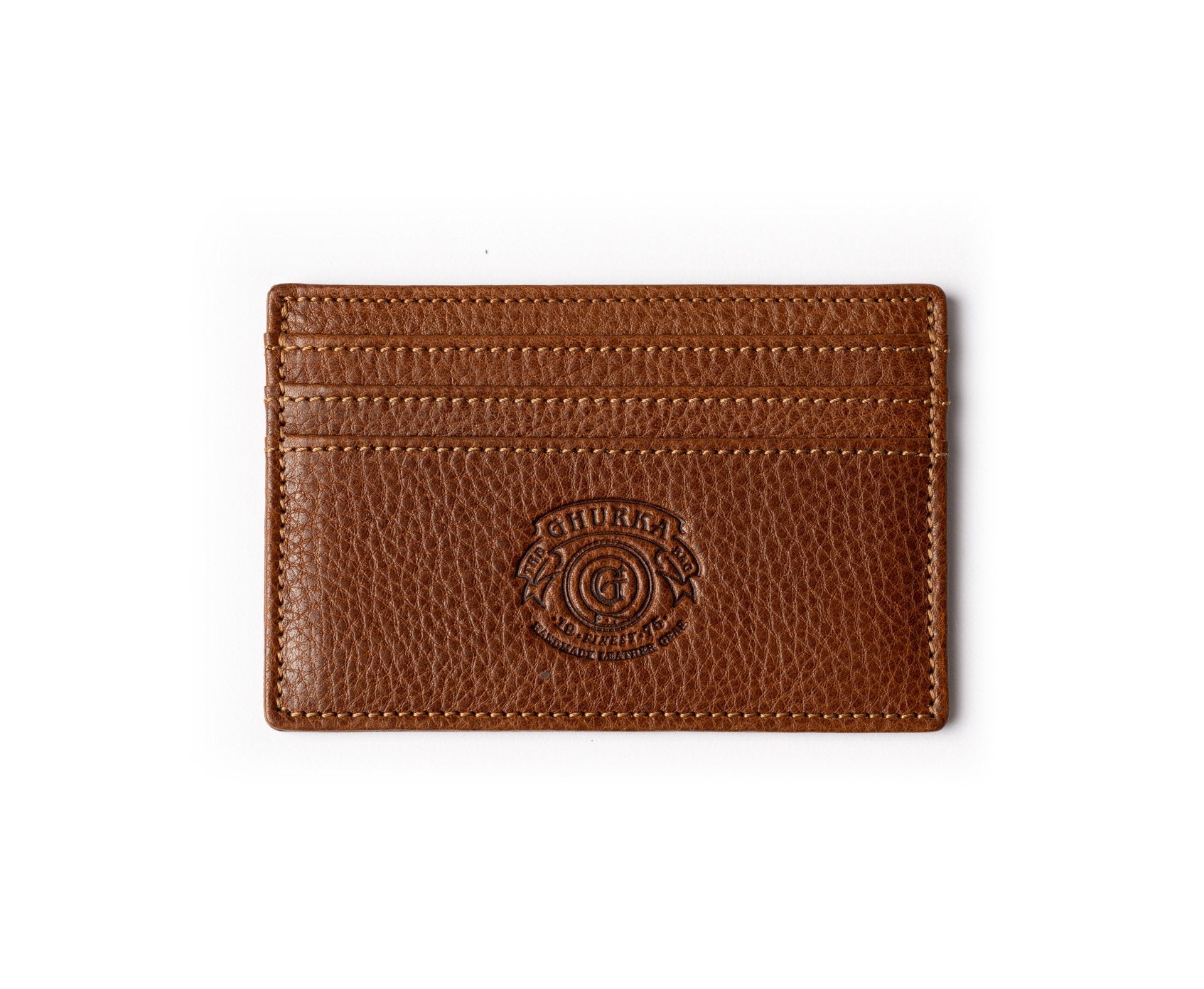 Slim Credit Card Case No. 204 | Vintage Chestnut Leather Card Case