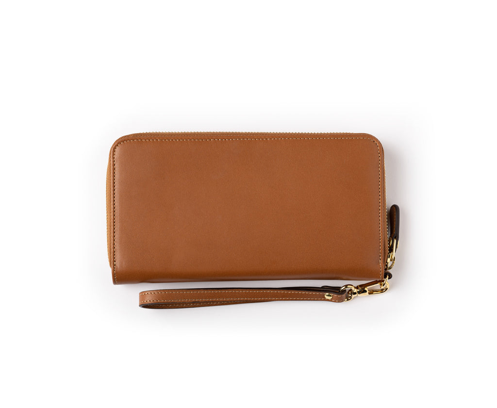 Zip Clutch Wallet No. 211 | Chestnut Leather Wallet | Ghurka