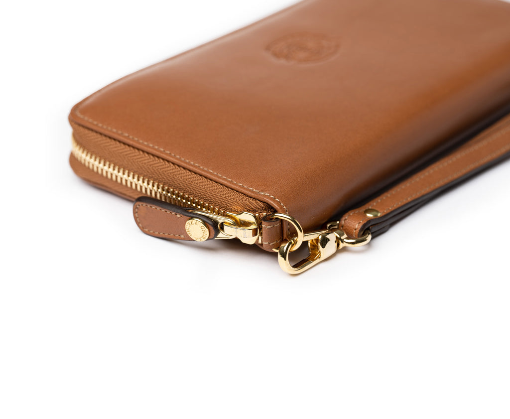 Zip Clutch Wallet No. 211 | Chestnut Leather