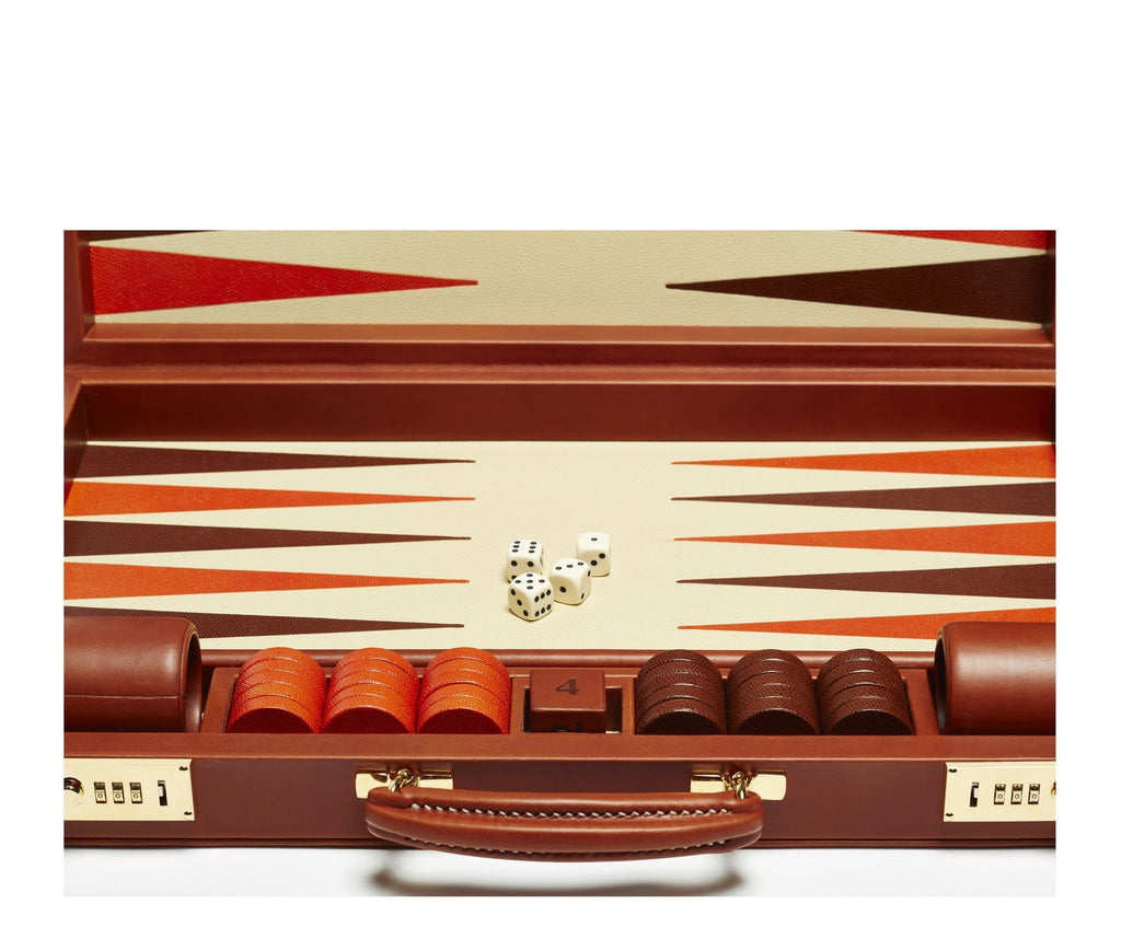 Backgammon Set No. 242 | Chestnut Leather