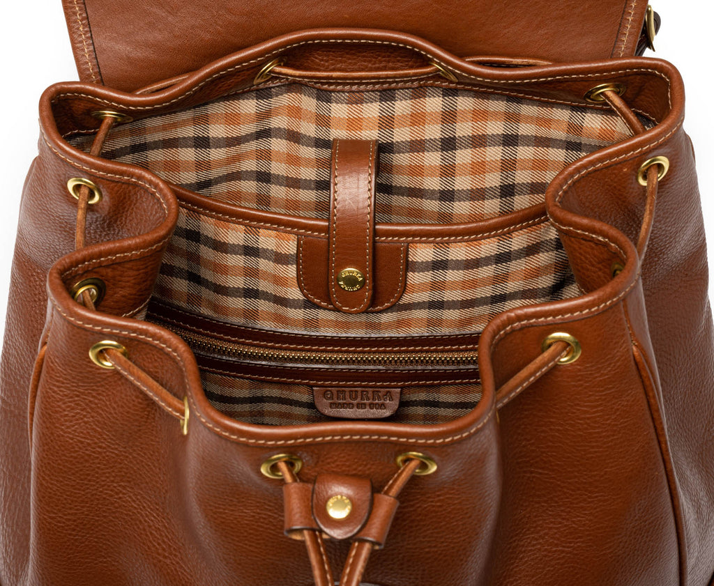 Blazer No. 278 | Vintage Chestnut Leather Travel Backpack - Ghurka