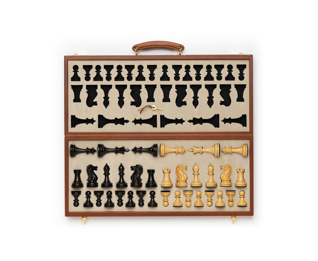 Chess Set No. 243 | Chestnut Leather