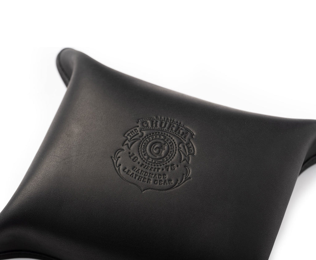 Folding Snap Tray No. 58 | Vintage Black Leather