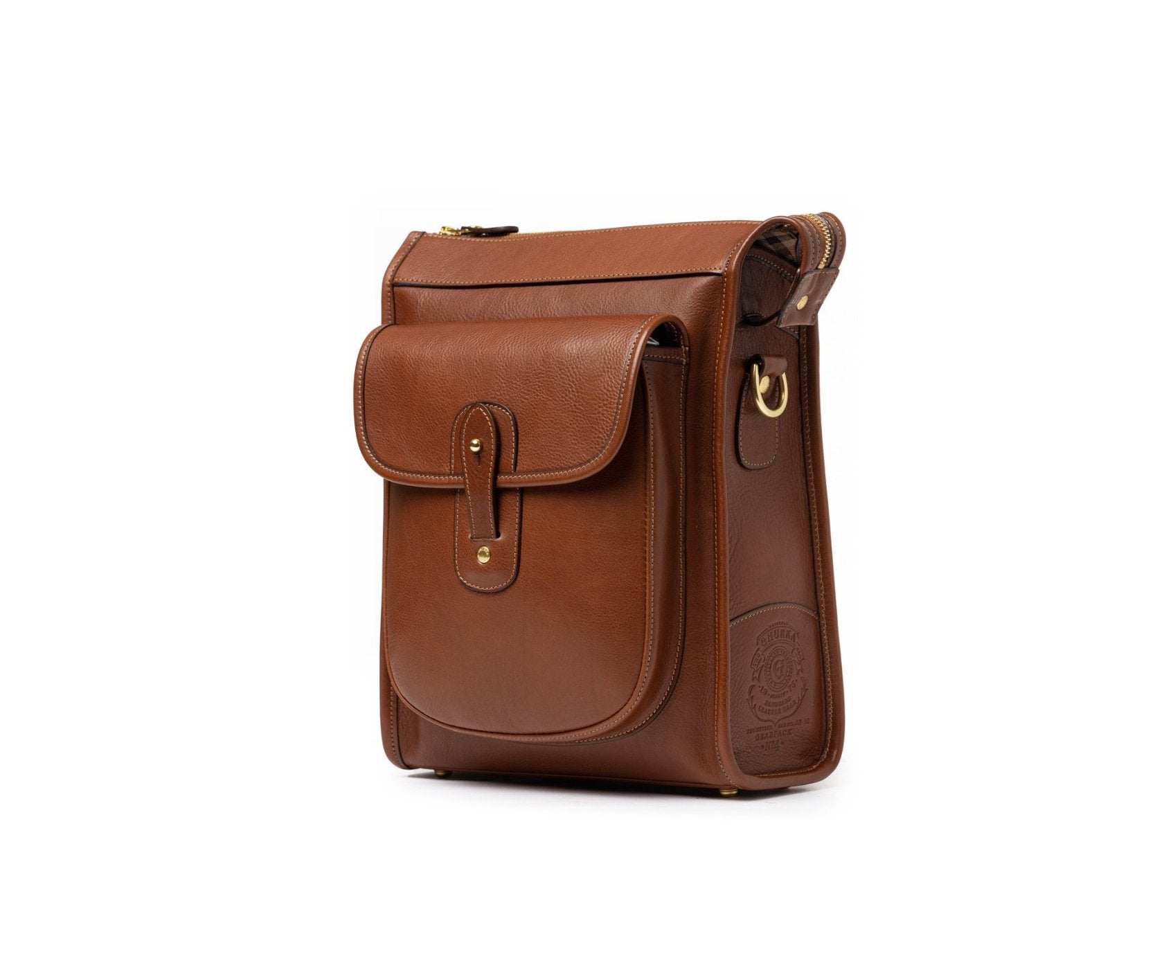 Gearpack No. 4, Vintage Chestnut Leather Crossbody Bag