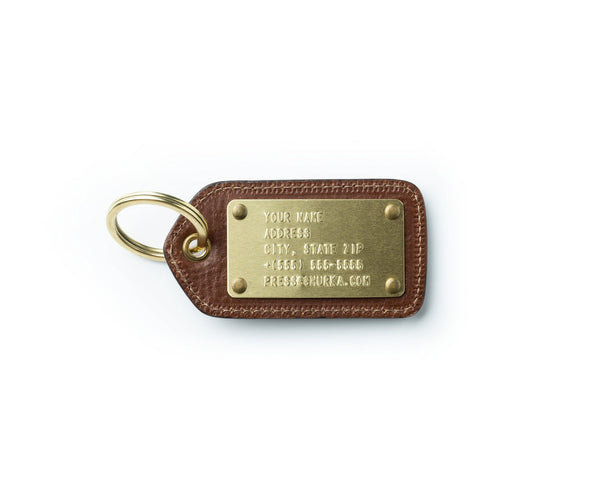 Engravable Brass Key Ring and Luggage Tag