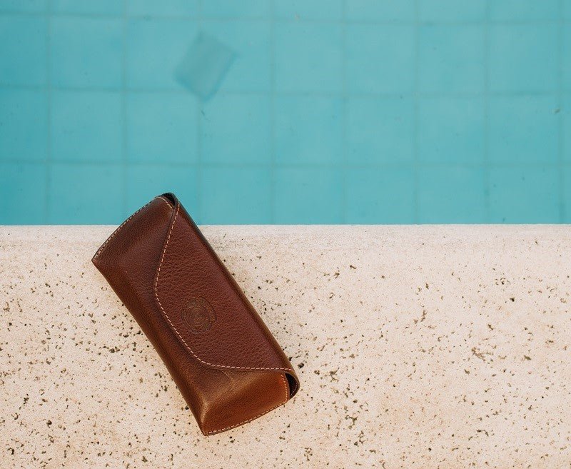 Hard Sunglass Case No. 251 | Vintage Tan Leather - Ghurka