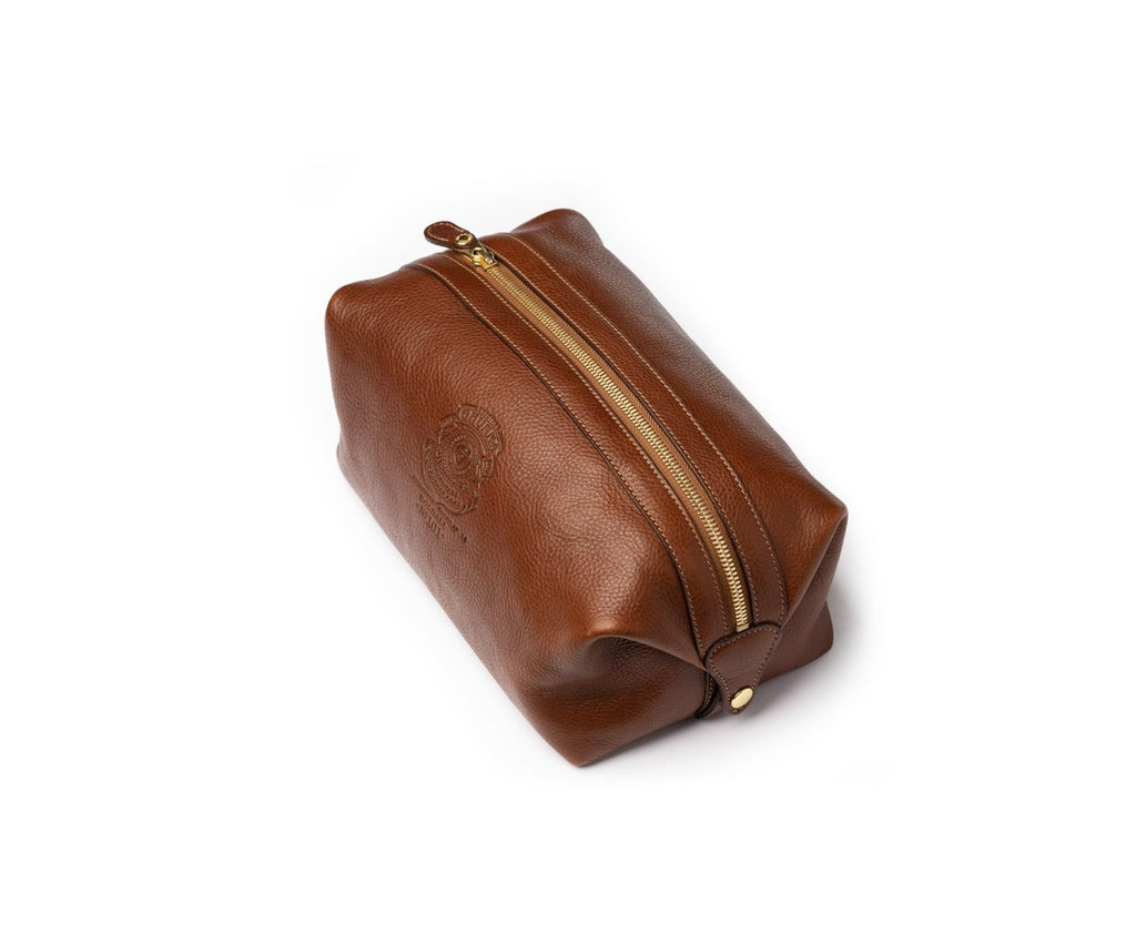 Holdall No. 101 | Vintage Chestnut Leather Toiletry Kit | Ghurka