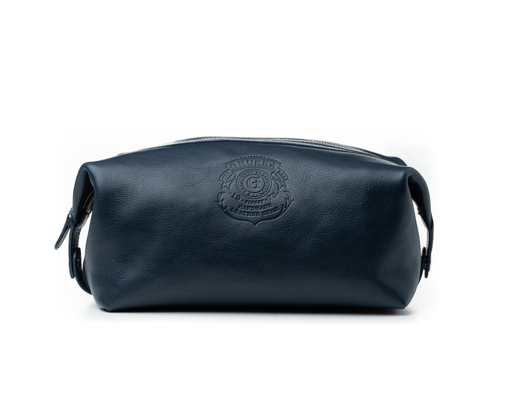 Holdall No. 101 | Vintage Navy Leather Toiletry Kit | Ghurka