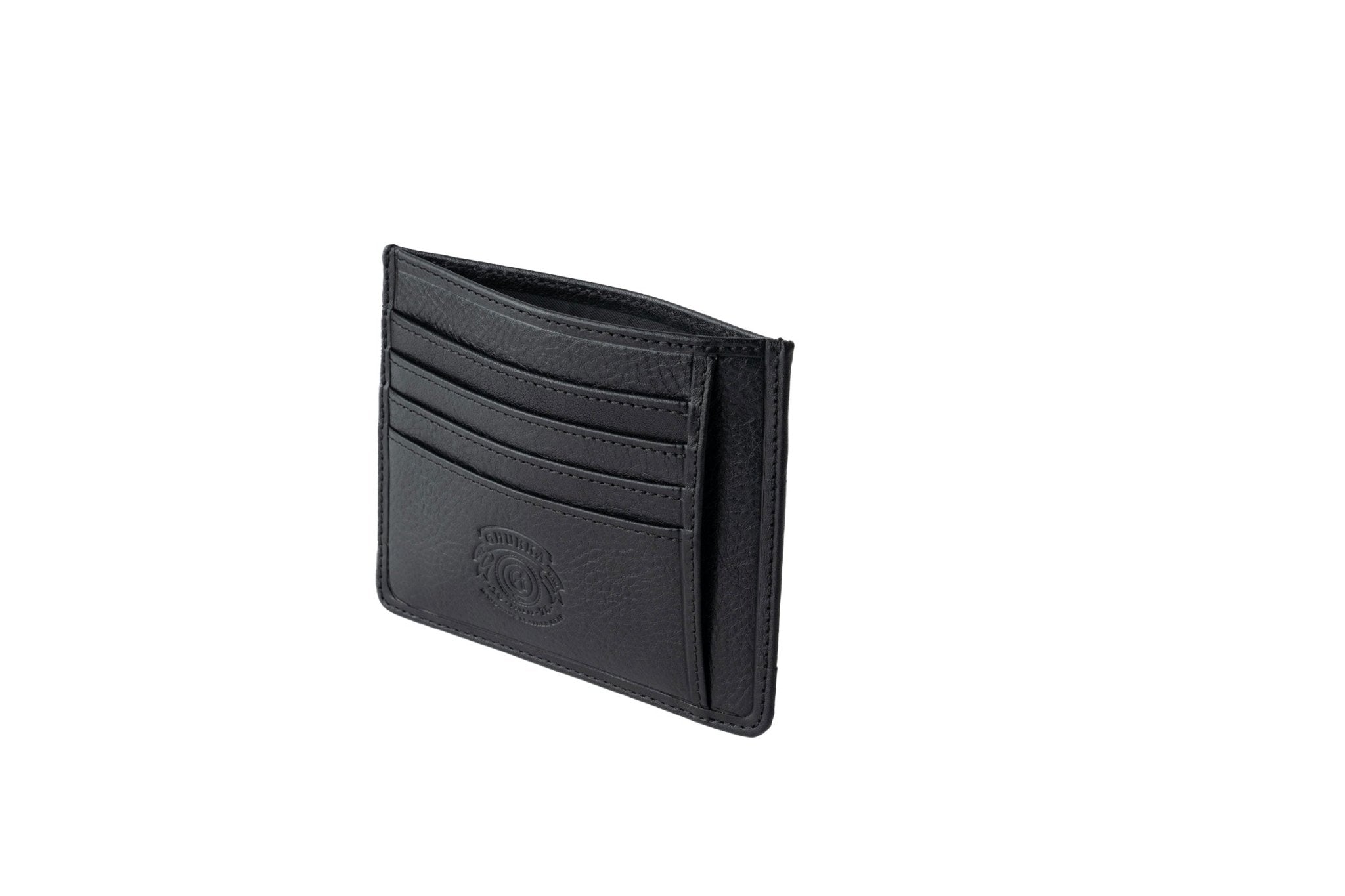 Slim Credit Card Case No. 204, Black Leather Card Case