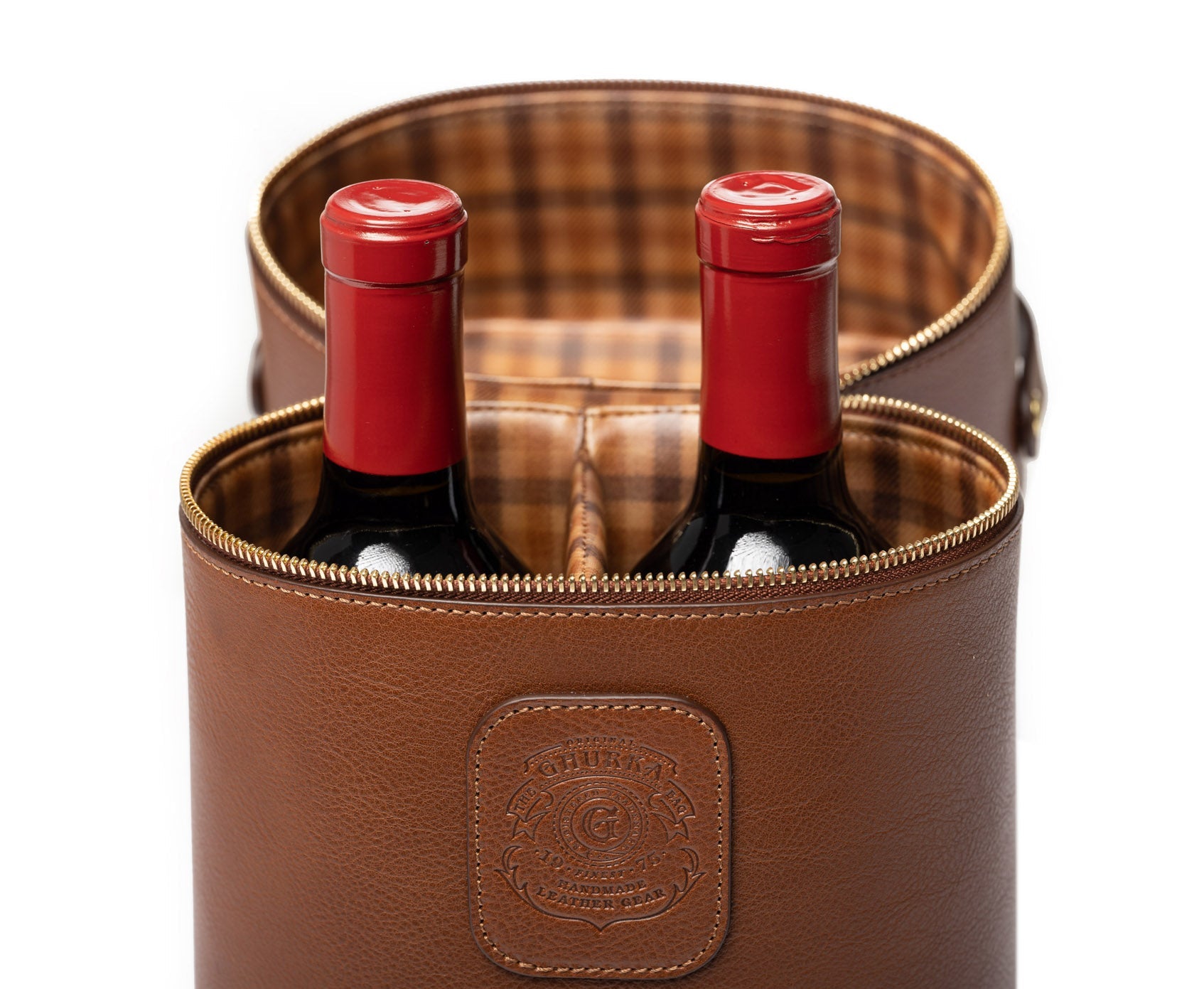 Pairing No. 285 | Vintage Chestnut Leather Wine Carrier | Ghurka