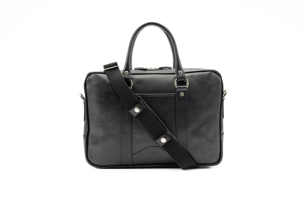 Scout No. 295 | Vintage Black Leather Slim briefcase - Ghurka
