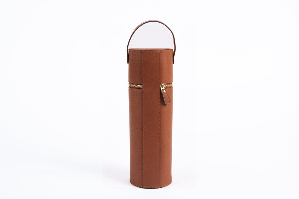 Single Wine Carrier | Vintage Chestnut Leather - Ghurka