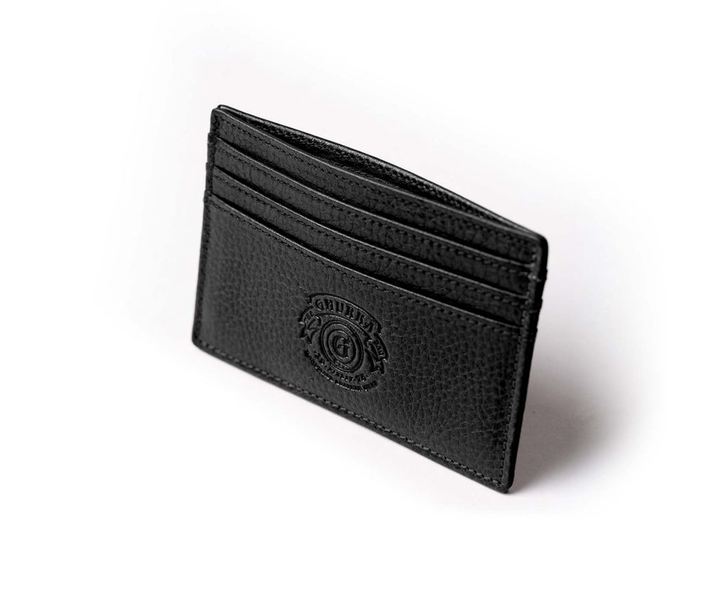 Slim Credit Card Case No. 204 | Vintage Black Leather