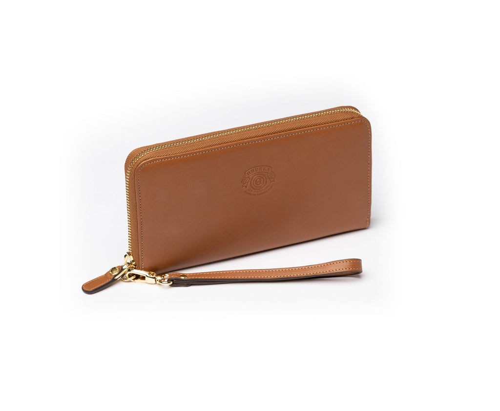 Zip Clutch Wallet No. 211 | Chestnut Leather